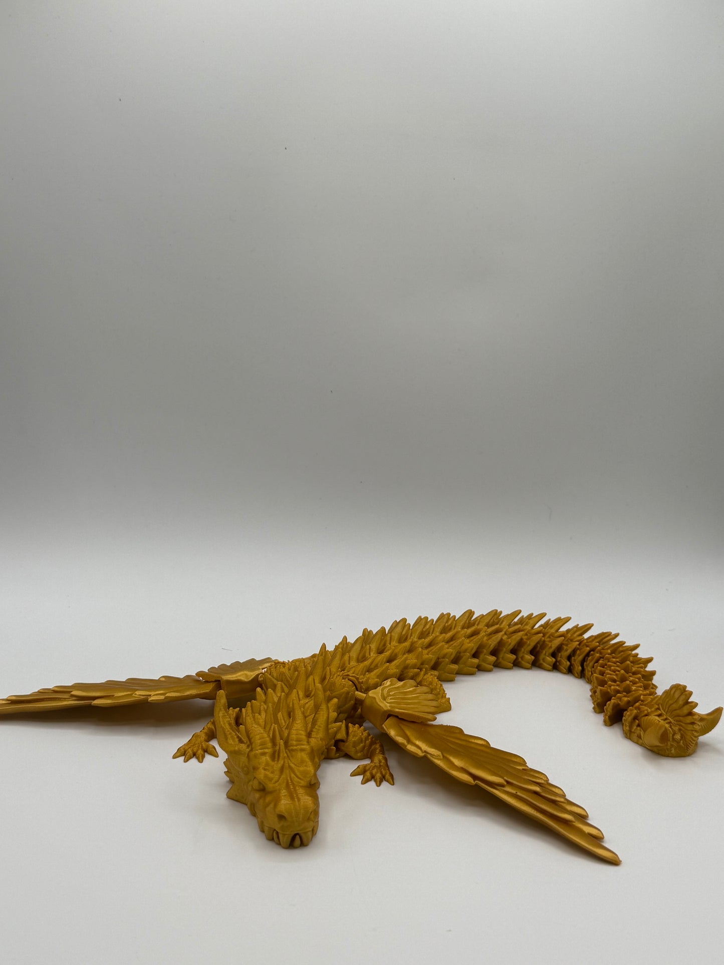 Articulated Flexi Dragon – 3D Printed with Movable Wings & Opening Jaw