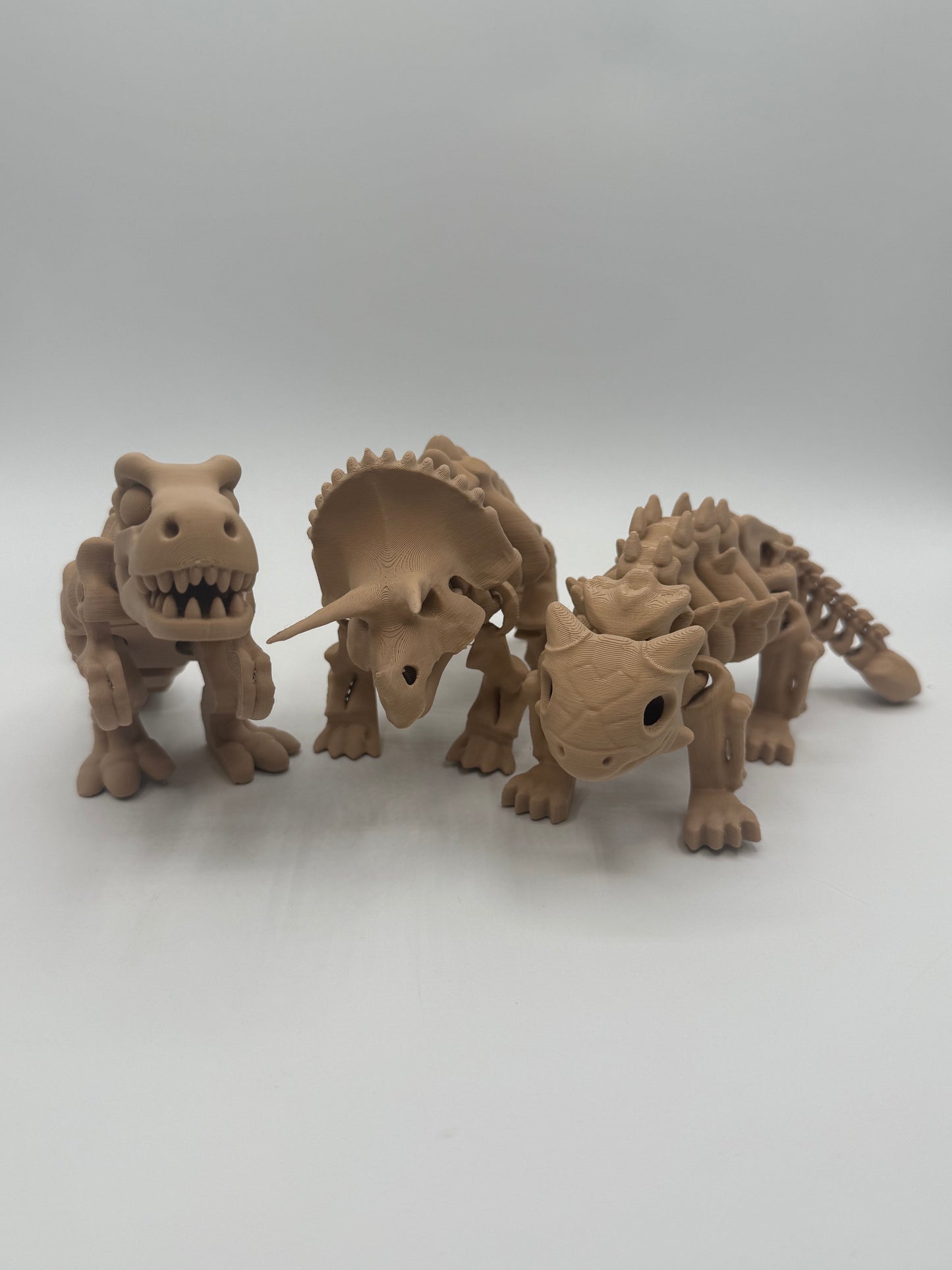 š¦ 3-Pack Flexi Dinosaur Skeletons ā T-Rex, Triceratops & Ankylosaurus š¦