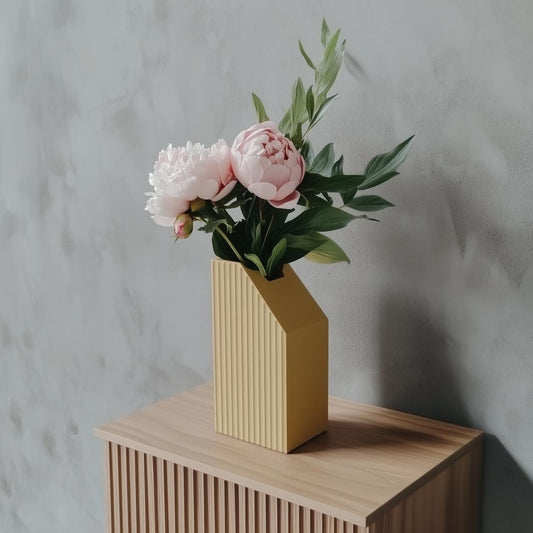 Archive Chic Vase – 3D Printed File Box-Inspired Design