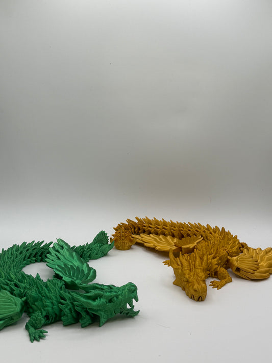 Articulated Flexi Dragon – 3D Printed with Movable Wings & Opening Jaw