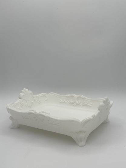 Elegant Versailles-Inspired 3D Printed Storage Tray – White