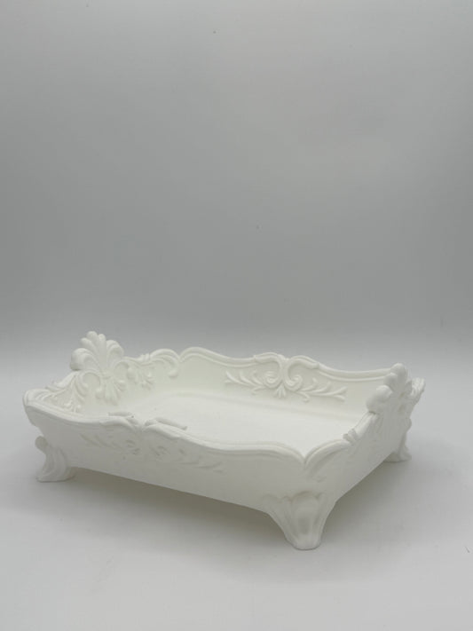 Elegant Versailles-Inspired 3D Printed Storage Tray – White