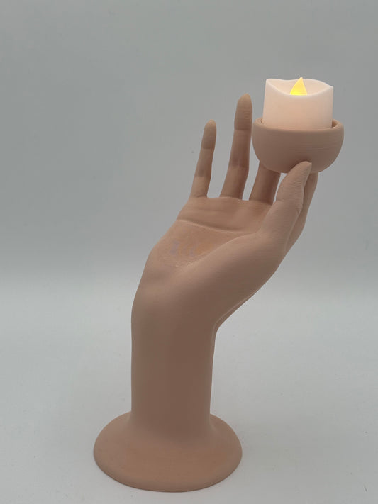3D Printed Realistic Hand Tealight Holder