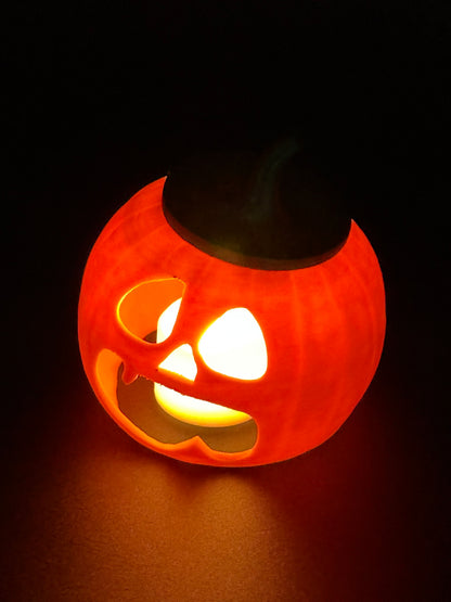 Set of 2 3D Printed Jack-O’-Lantern Tealight Holders