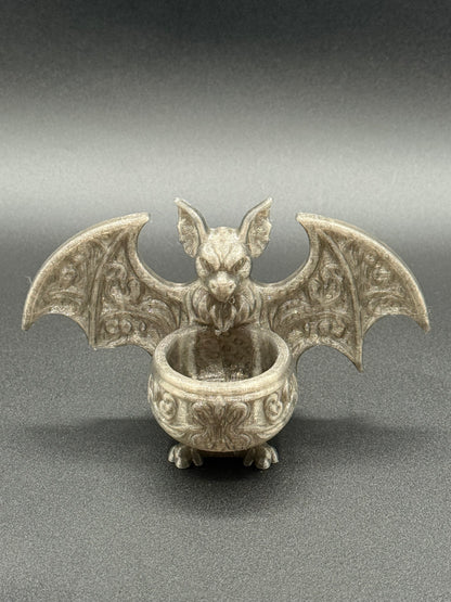 2 pk. 3D Printed Bat & Cauldron Tealight Cover – Flameless Halloween Candle Décor