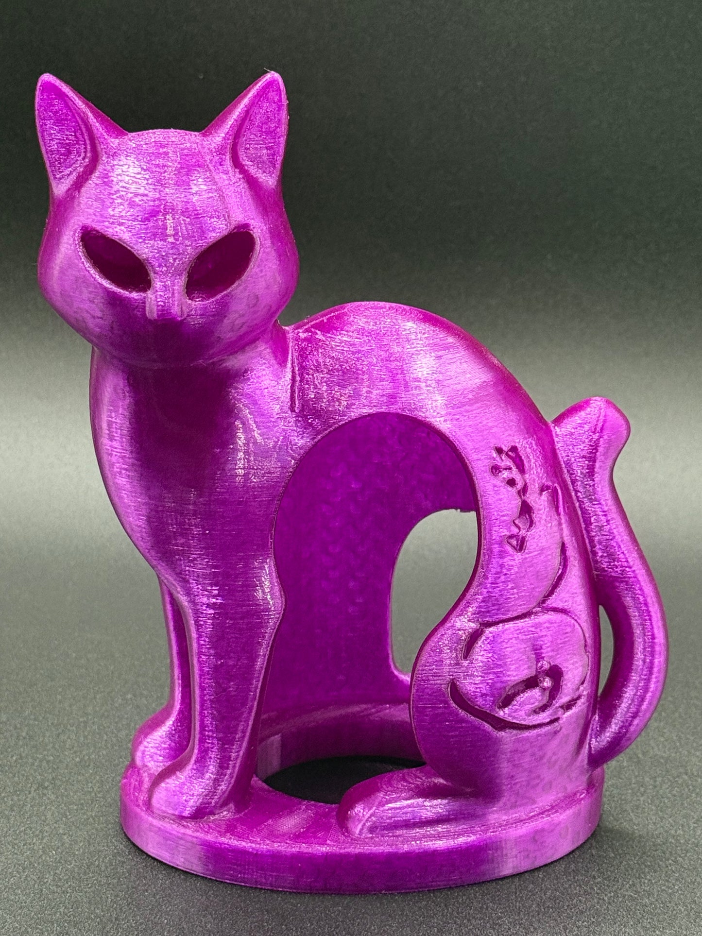 3D Printed Cat Tealight Cover – Unique Decorative LED Tealight Holder (Flameless Only)