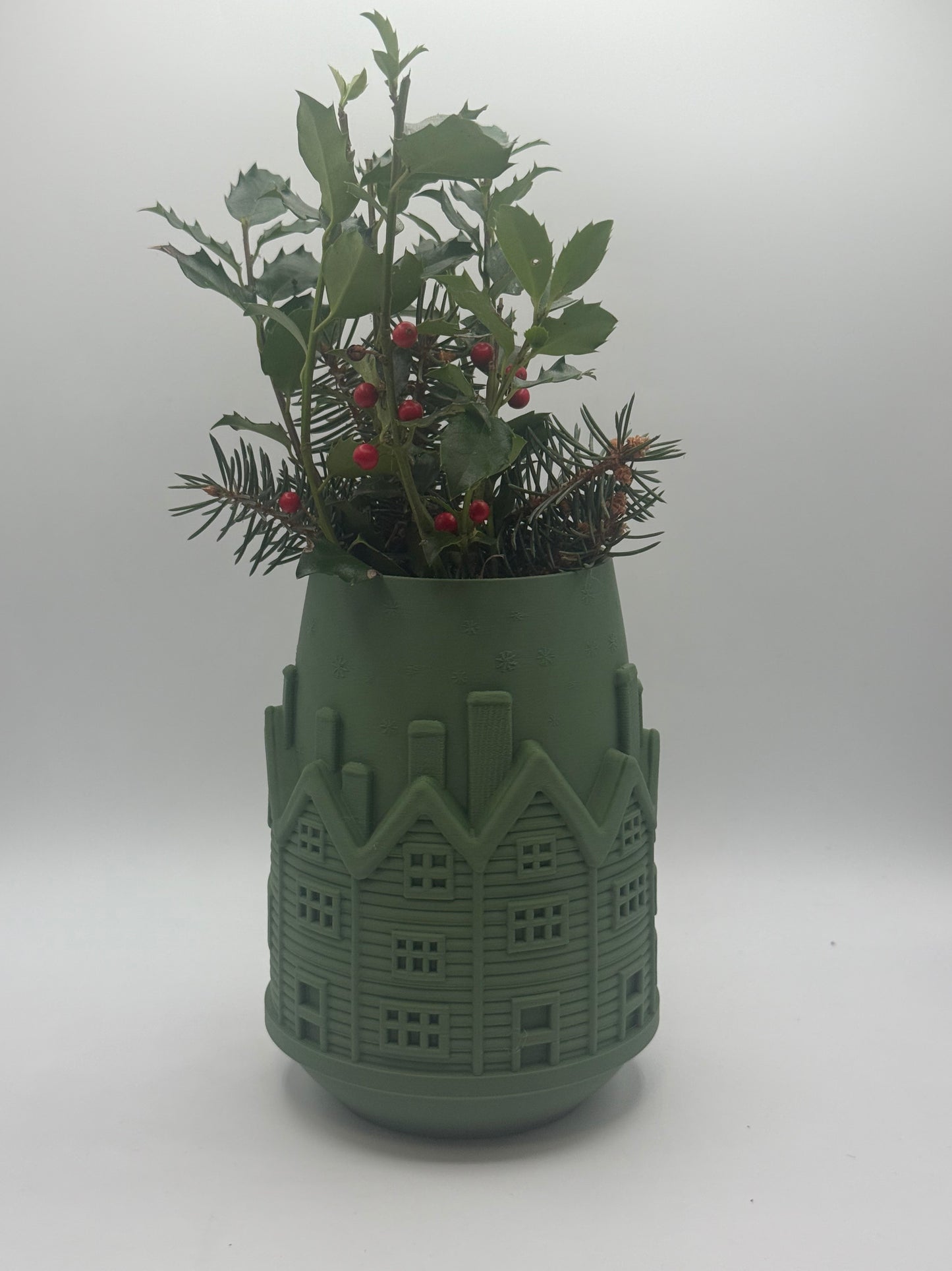 3D Printed Winter Village Vase 🏠❄️🎄