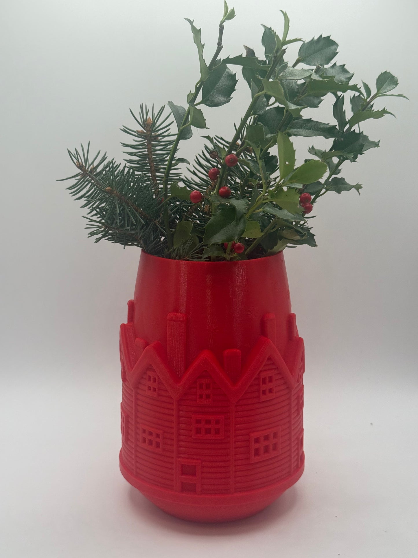3D Printed Winter Village Vase 🏠❄️🎄