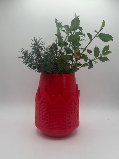 3D Printed Winter Village Vase 🏠❄️🎄