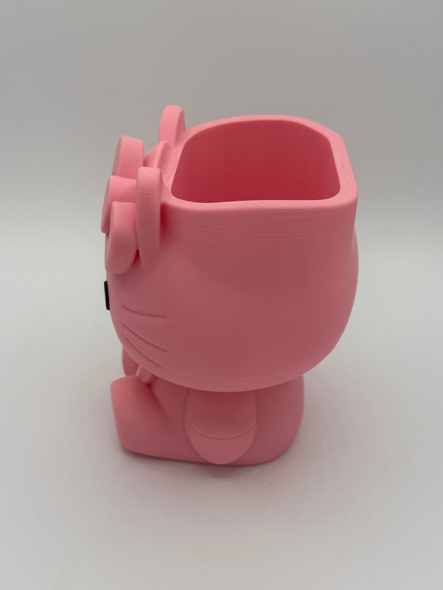 3D Printed Pink Kitty Storage Organizer – Cute & Functional Desk Companion