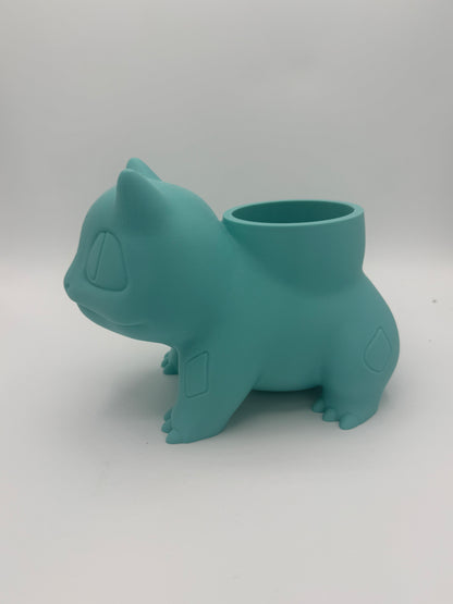 3D Printed Bulbasaur-Inspired Planter – Cute Desktop Plant Pot