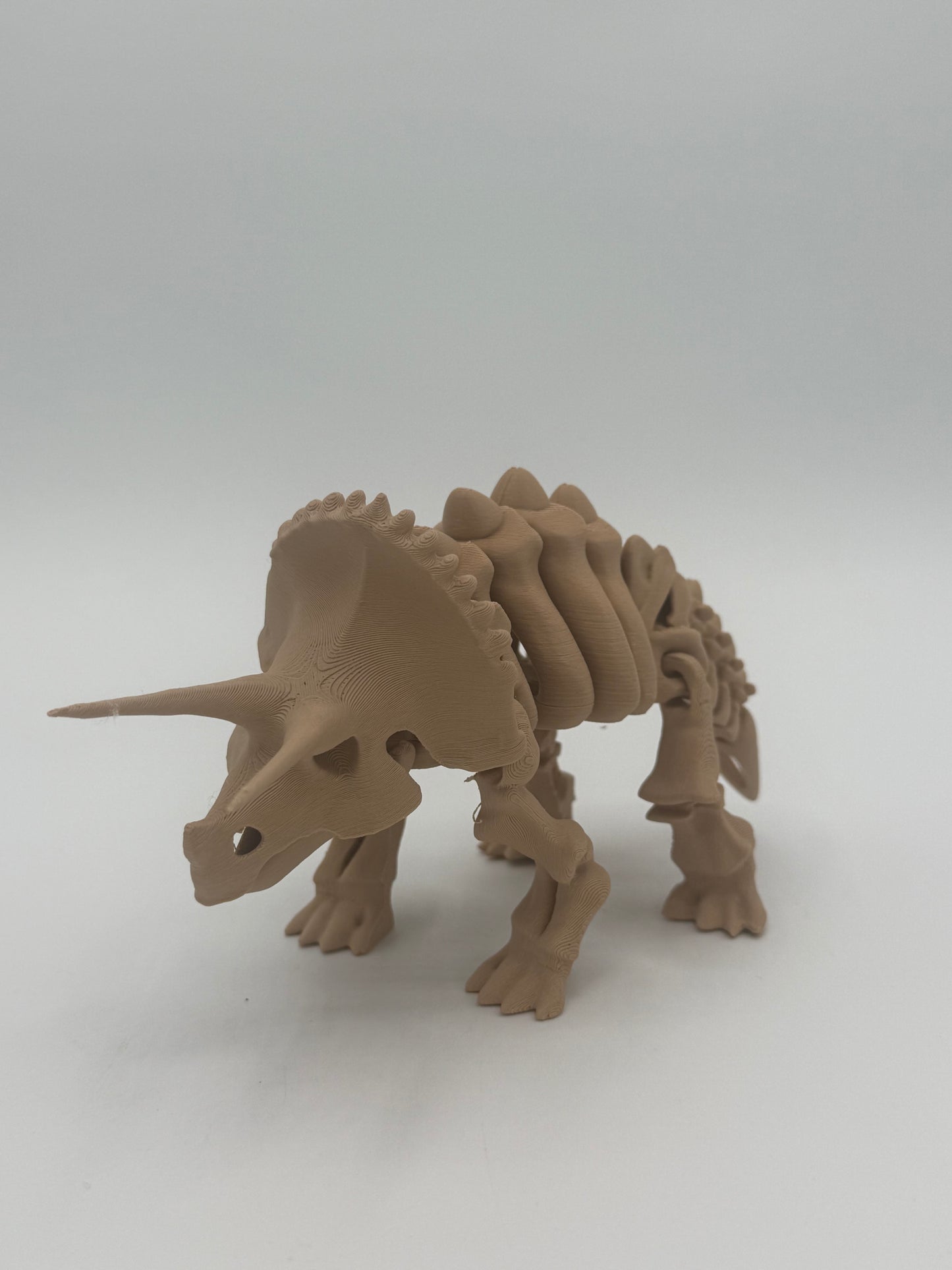 3D Printed Flexi Triceratops Dinosaur – Fully Articulated Desk Toy