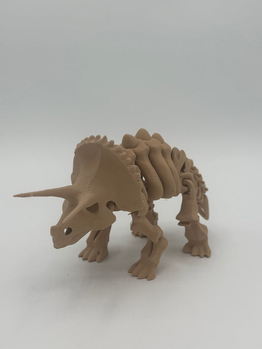 3D Printed Flexi Triceratops Dinosaur – Fully Articulated Desk Toy