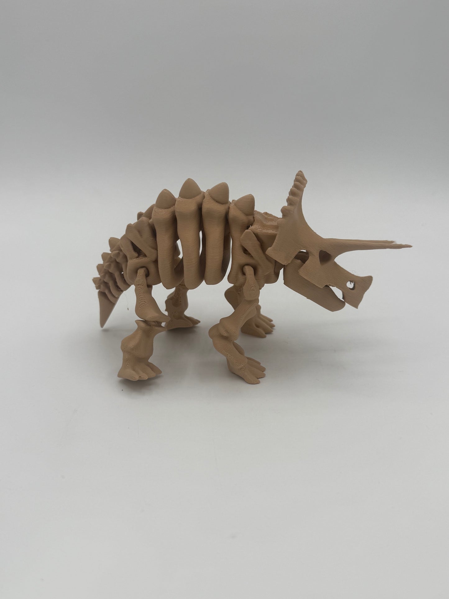 3D Printed Flexi Triceratops Dinosaur – Fully Articulated Desk Toy