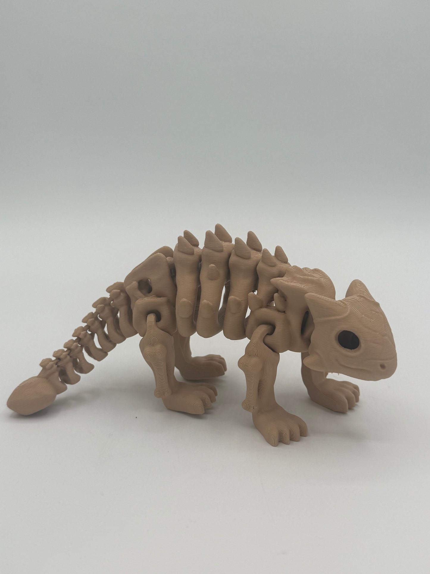🦴 3D Printed Flexi Ankylosaurus Skeleton – Articulated Dinosaur Collectible 🦕