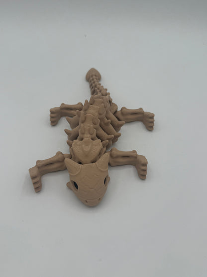 🦴 3D Printed Flexi Ankylosaurus Skeleton – Articulated Dinosaur Collectible 🦕