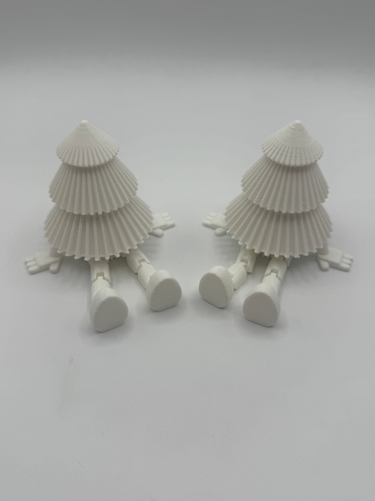 3D Printed Sitting Christmas Trees – 2 Pack (Red, Green, or White)
