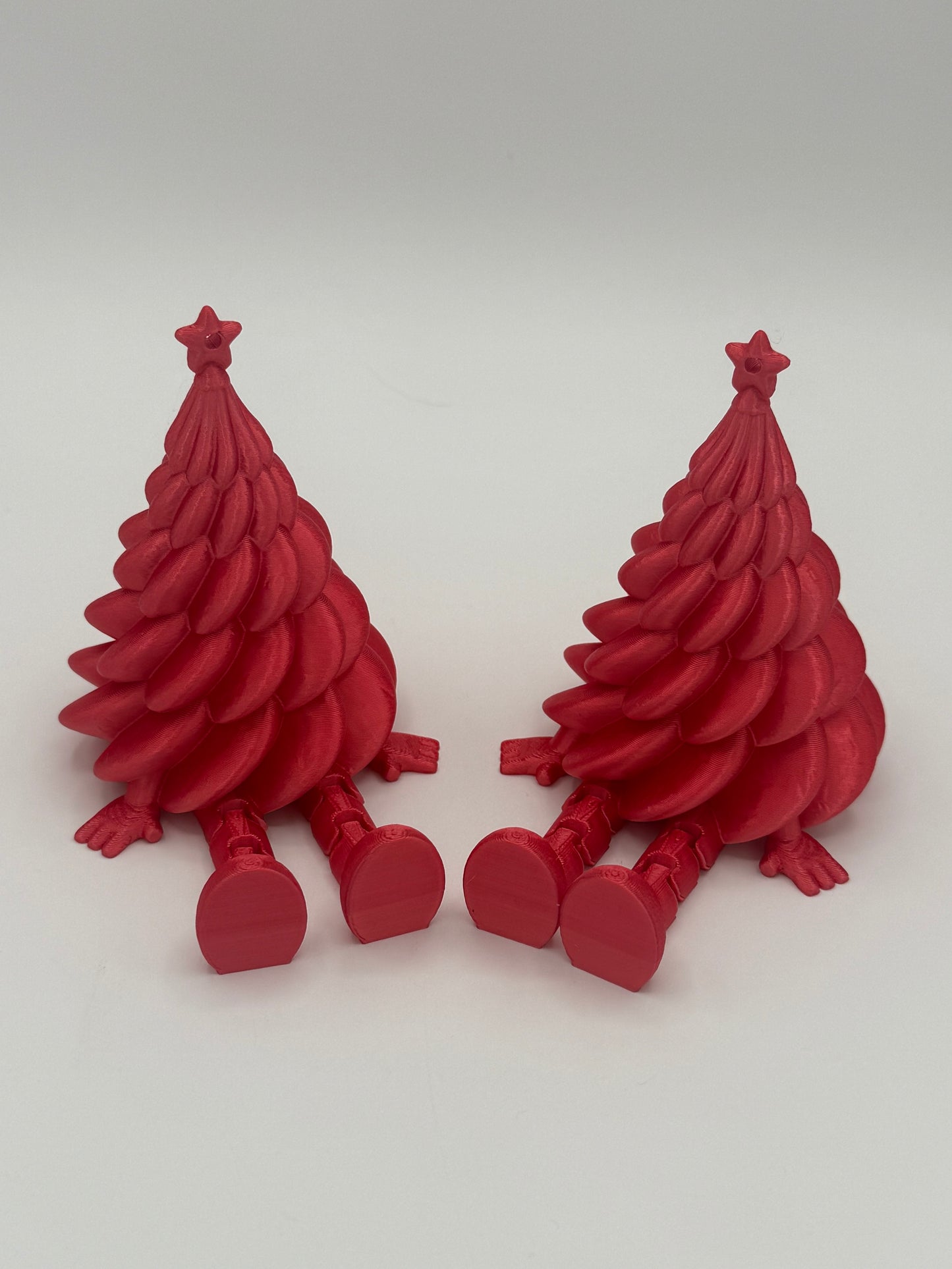 3D Printed Sitting Christmas Tree Decorations (2-Pack)