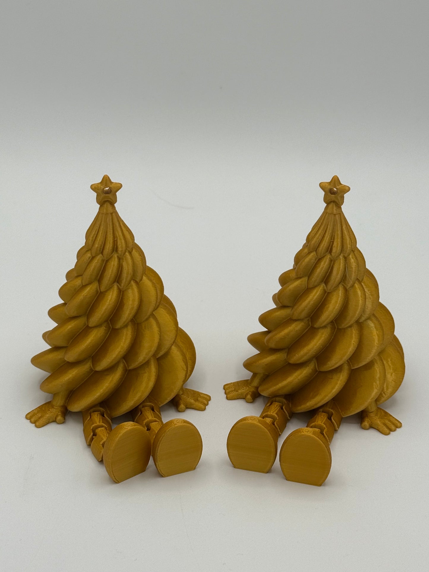 3D Printed Sitting Christmas Tree Decorations (2-Pack)