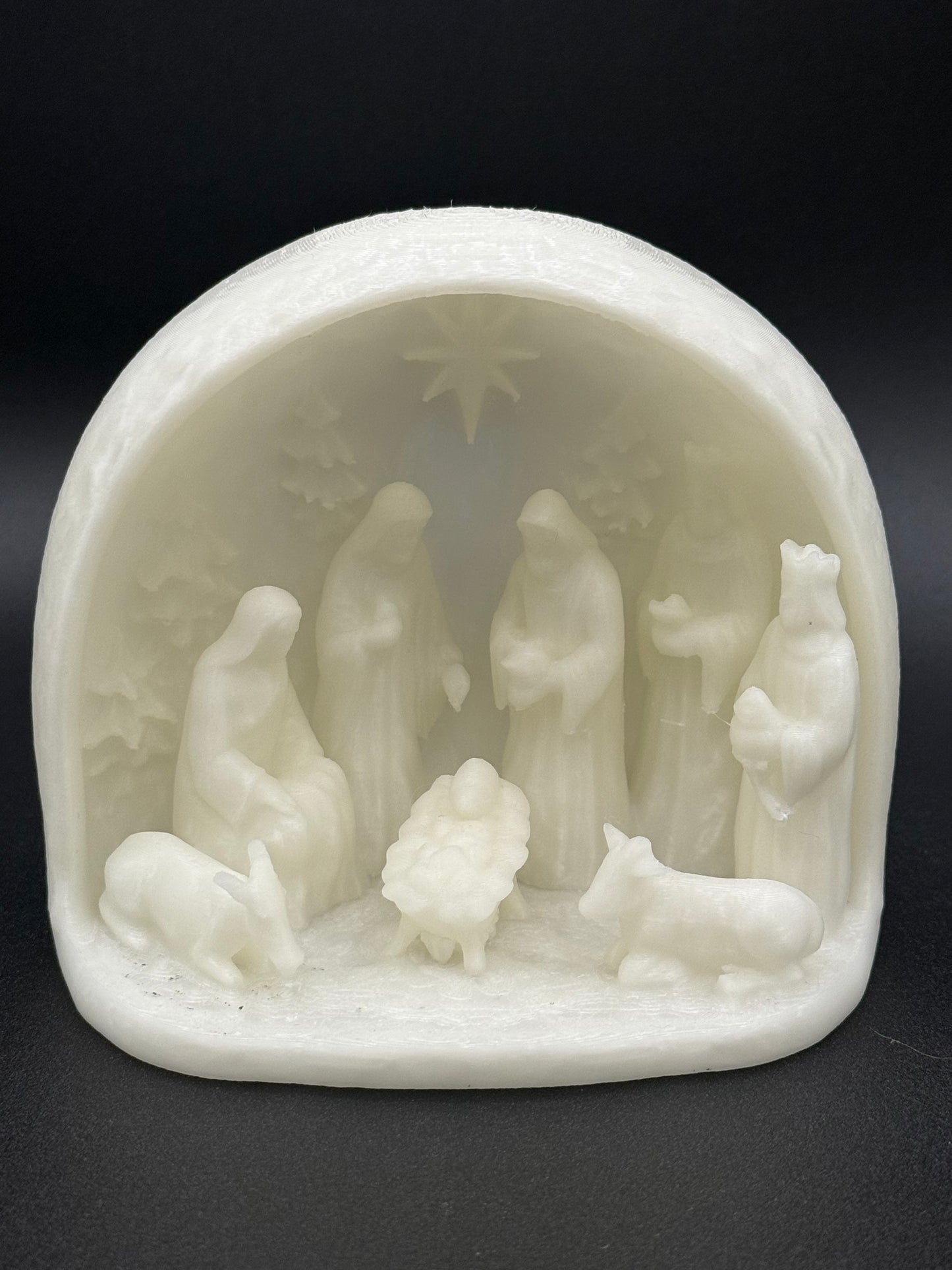 3D Printed Nativity Scene LED Tealight Cover