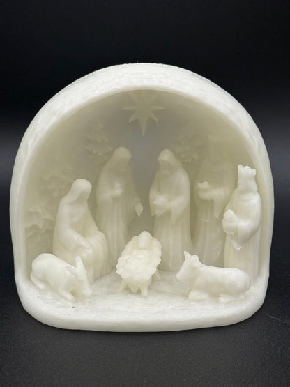 3D Printed Nativity Scene LED Tealight Cover
