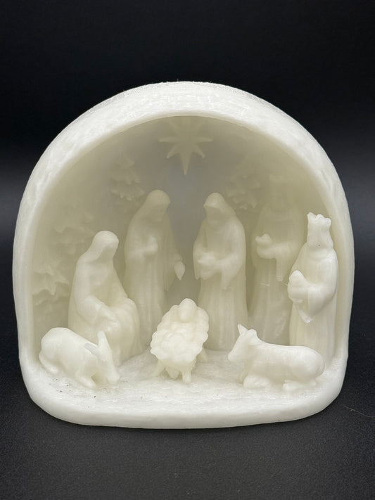 3D Printed Nativity Scene LED Tealight Cover