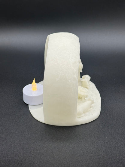 3D Printed Nativity Scene LED Tealight Cover