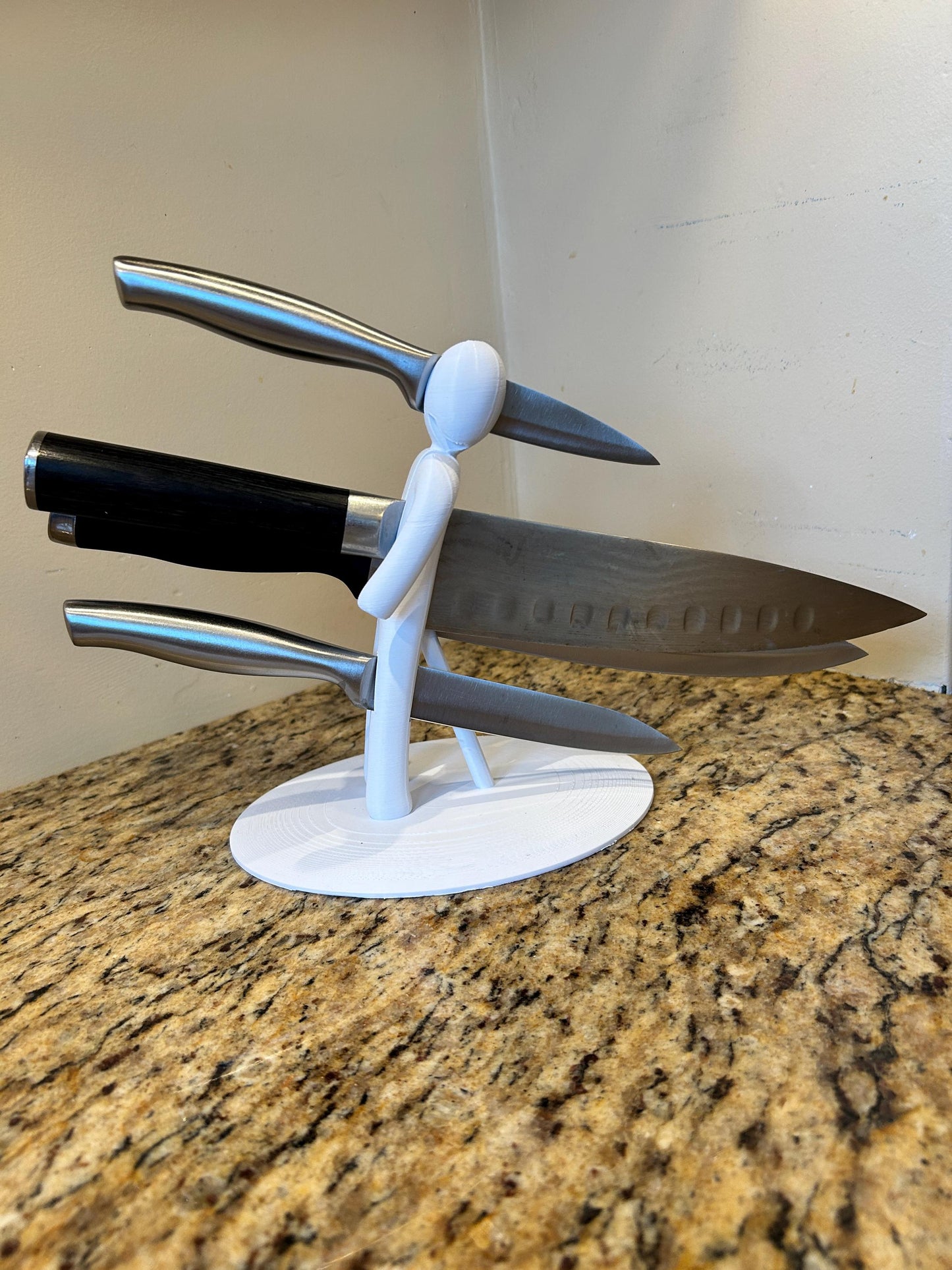 Funny knife holder, knife block, knife storage, humanoid, Julius Caesar, Ides of March, Great Gift for Cooking