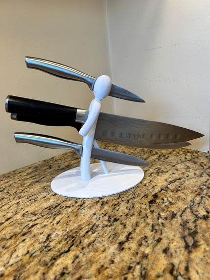 Funny knife holder, knife block, knife storage, humanoid, Julius Caesar, Ides of March, Great Gift for Cooking