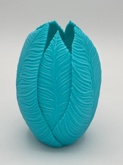 Plant pattern vase 7"h or 4.5"h, plant shaped pot, leaf green pattern pot, great gift idea.