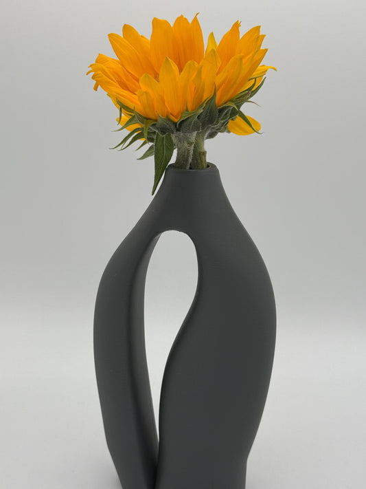 Abstract flower vase, gray, Modern design, Post modernism vase