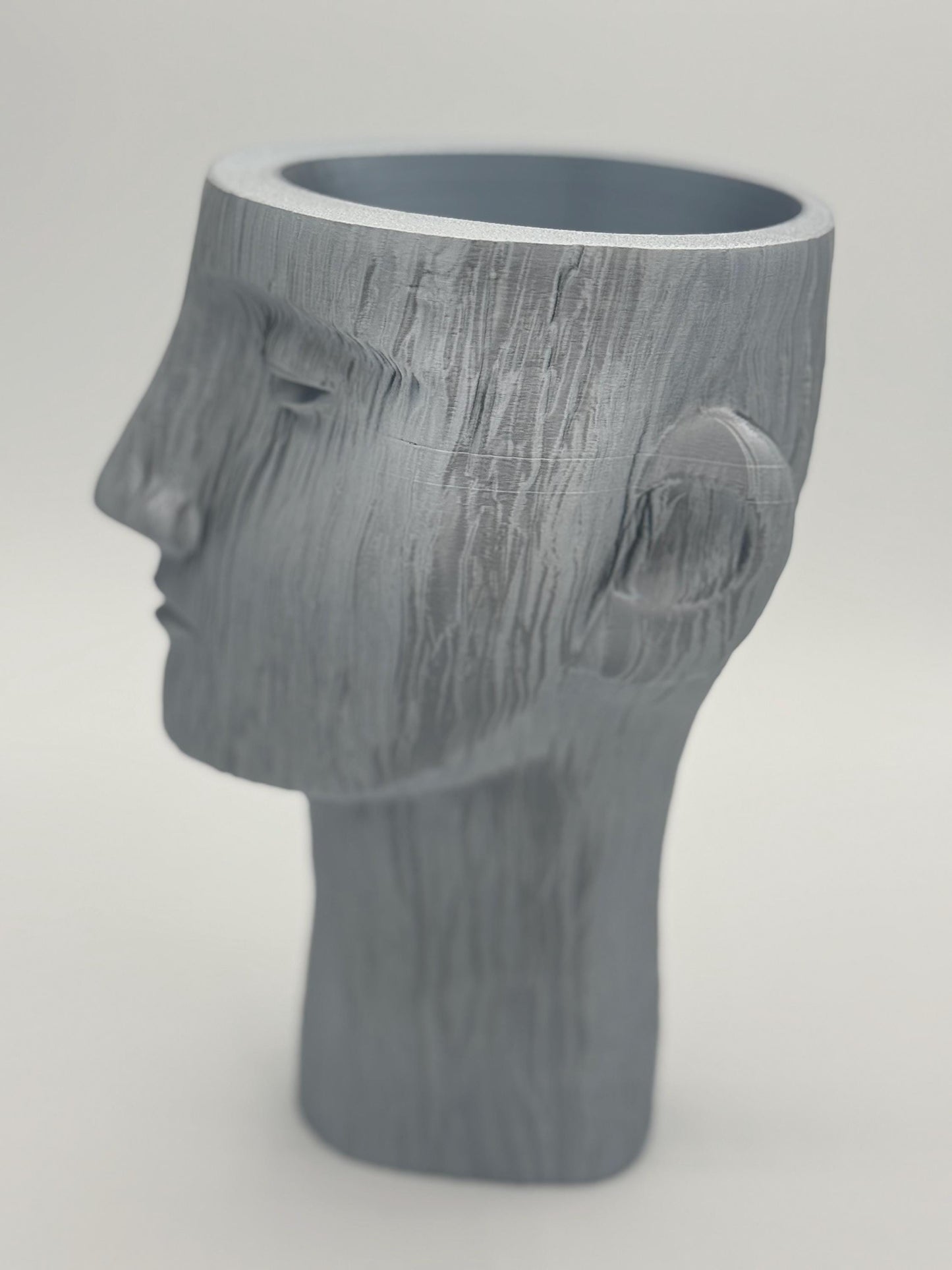 Face vase 8"h x 5"w, human anatomy vase, timeless gaze novelty vase, great gift idea