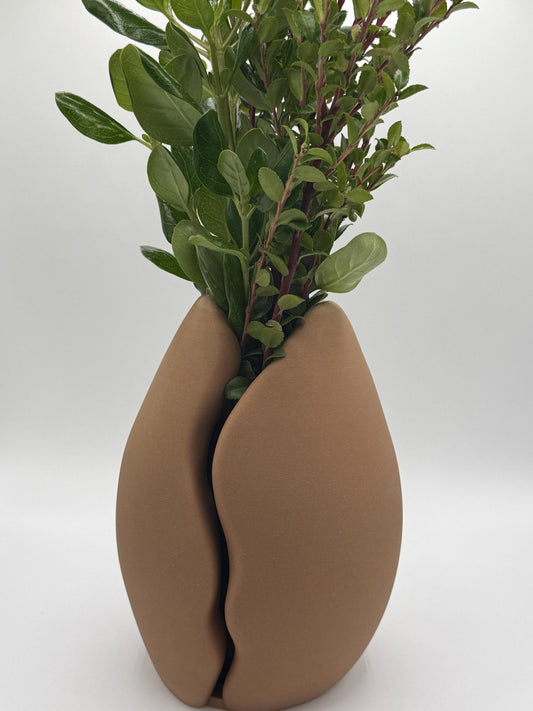 Coffee Bean vase, Abstract vase, coffee bean design,