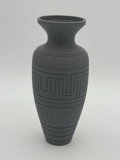 Greek key pattern vase 12"h, authentic Greek key pattern style, flower vase