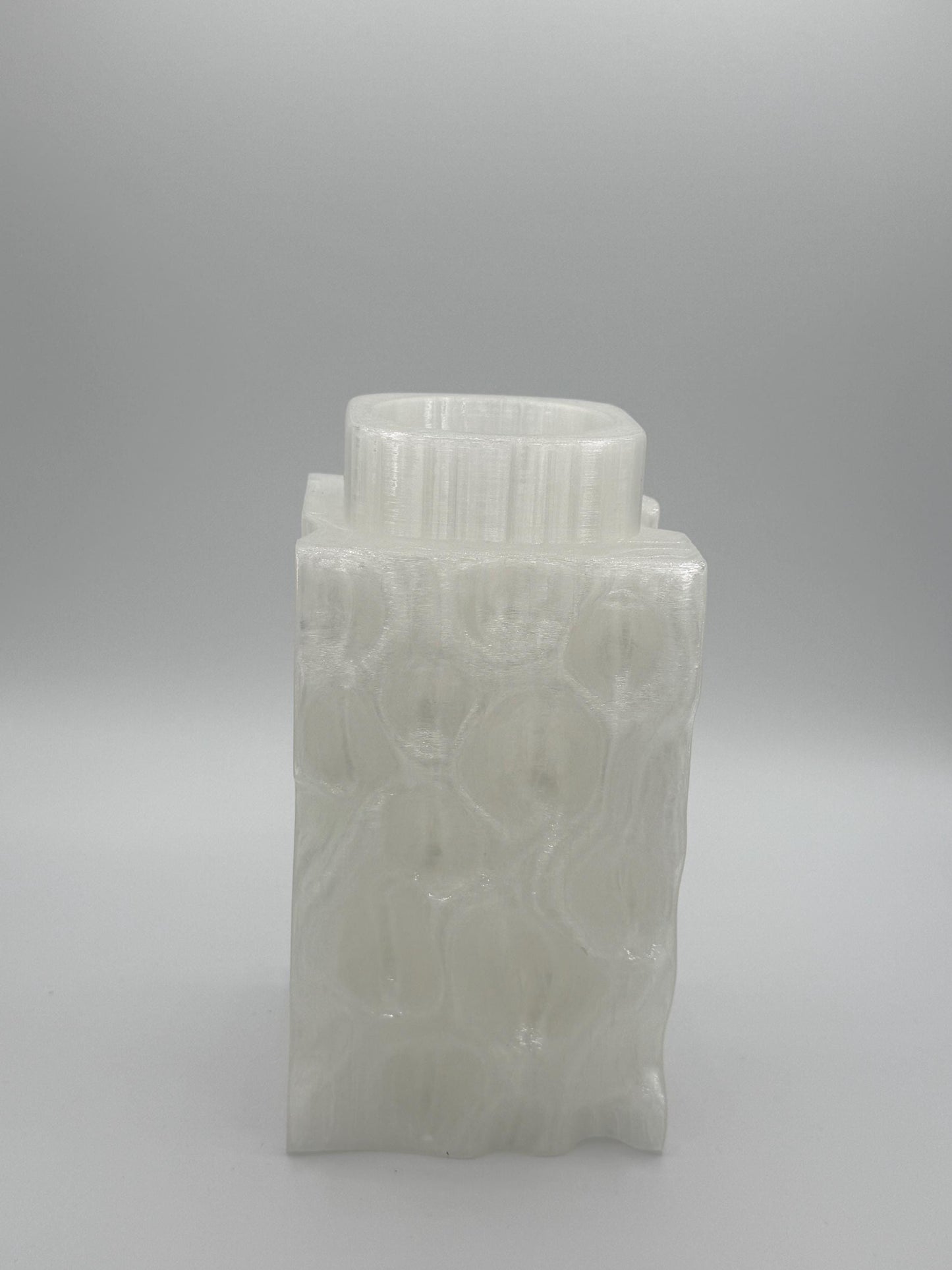 Modern cube vase, erosion pattern, unique design, unique modern vase