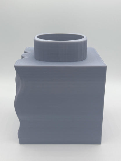 Modern cube vase, erosion pattern, large cubical vase, unique and modern design