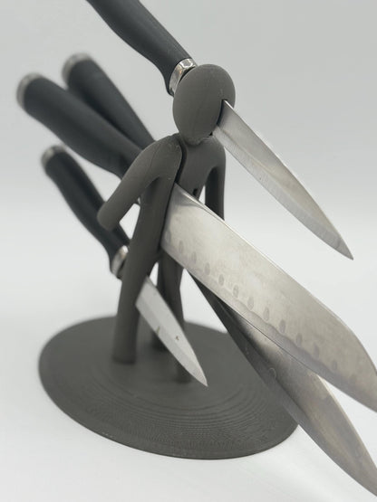 Funny knife holder, knife block, knife storage, humanoid, Julius Caesar, Ides of March, Great Gift for Cooking