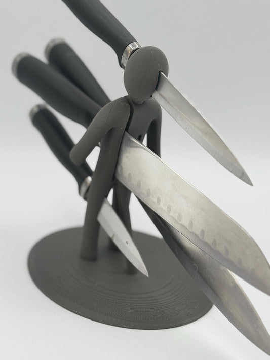 Funny knife holder, knife block, knife storage, humanoid, Julius Caesar, Ides of March, Great Gift for Cooking