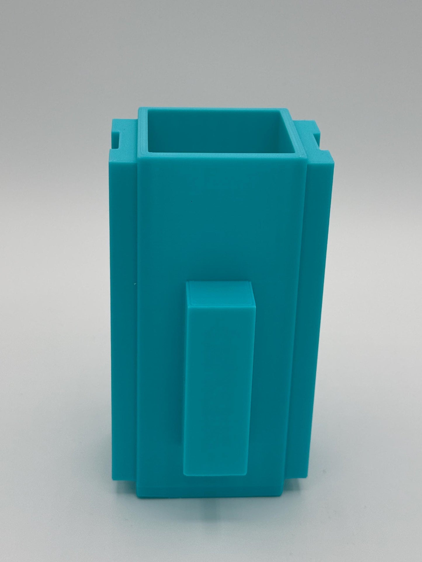 Modern cube vase, simplified block vase, unique cubism design, subtle brutalist themes, 6"H x 4"W