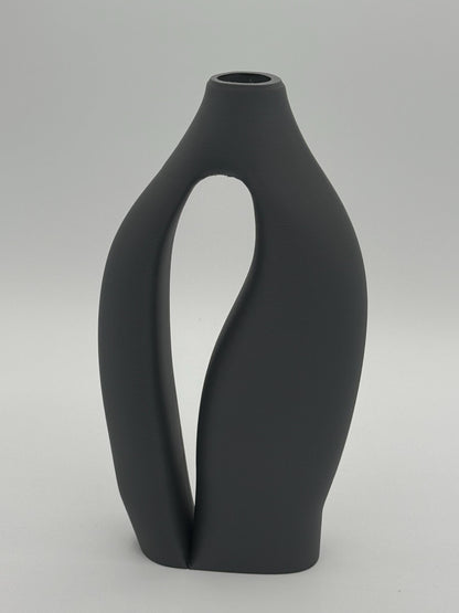Abstract flower vase, gray, Modern design, Post modernism vase