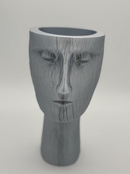 Face vase 8"h x 5"w, human anatomy vase, timeless gaze novelty vase, great gift idea