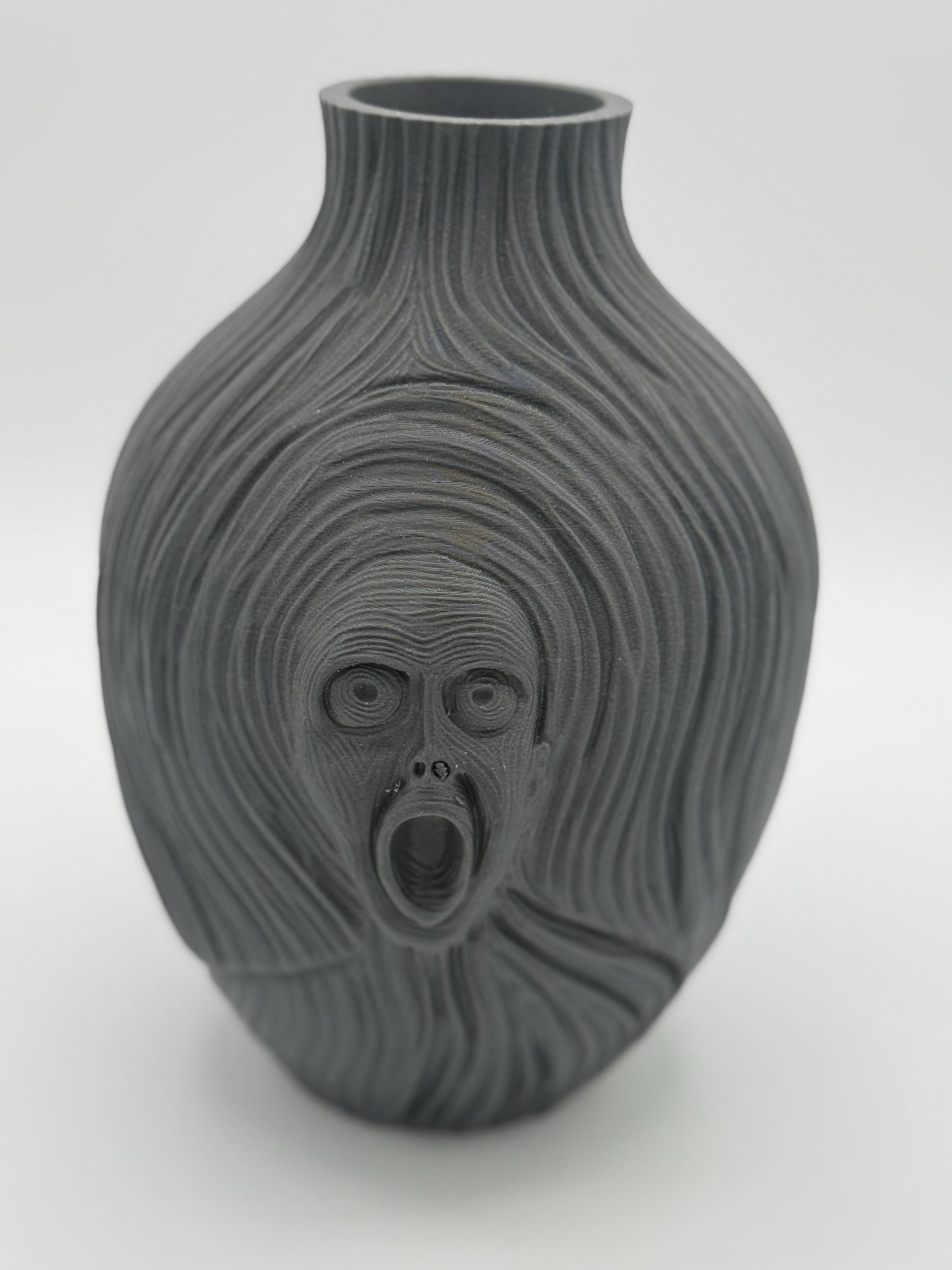 The Scream vase, inspired by Edvard Munch's "The Scream", unique design, flower vase, plant vase