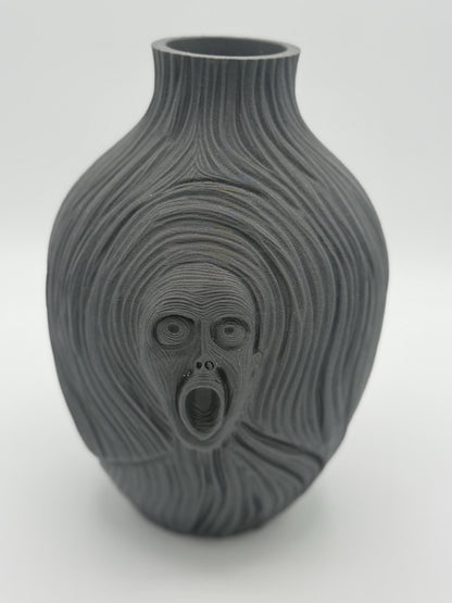 The Scream vase, inspired by Edvard Munch's "The Scream", unique design, flower vase, plant vase