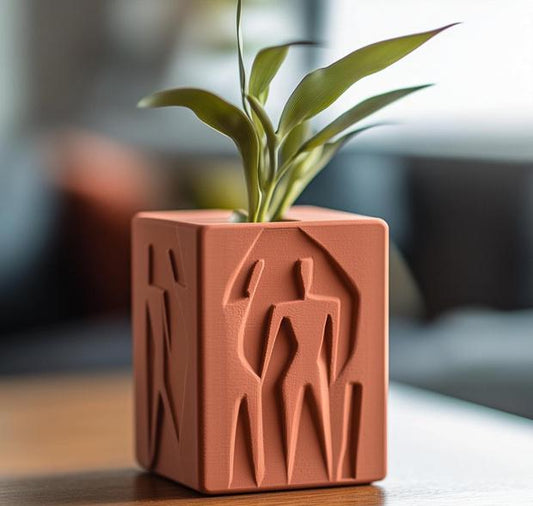 Abstract Humanoid Art Vase – 3D Printed Modern Decor