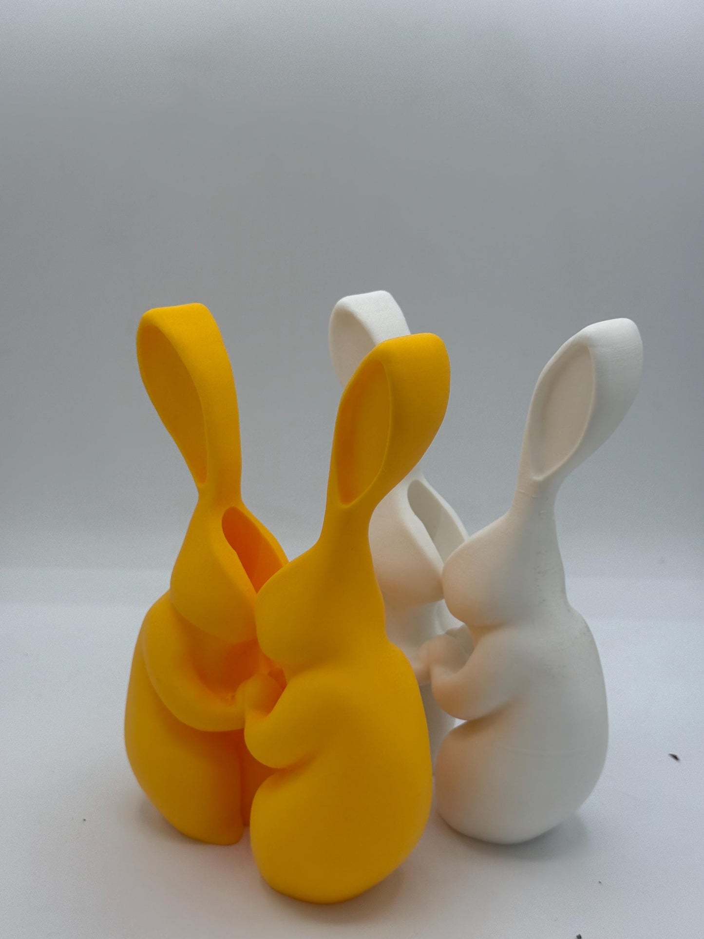 Rabbit Lovers 3D Printed Vase – Whimsical & Elegant Home Decor