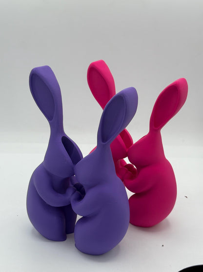 Rabbit Lovers 3D Printed Vase – Whimsical & Elegant Home Decor