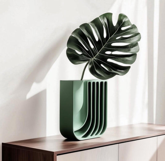 Tall & Thin Abstract Vase – Modern 3D Printed Home Decor